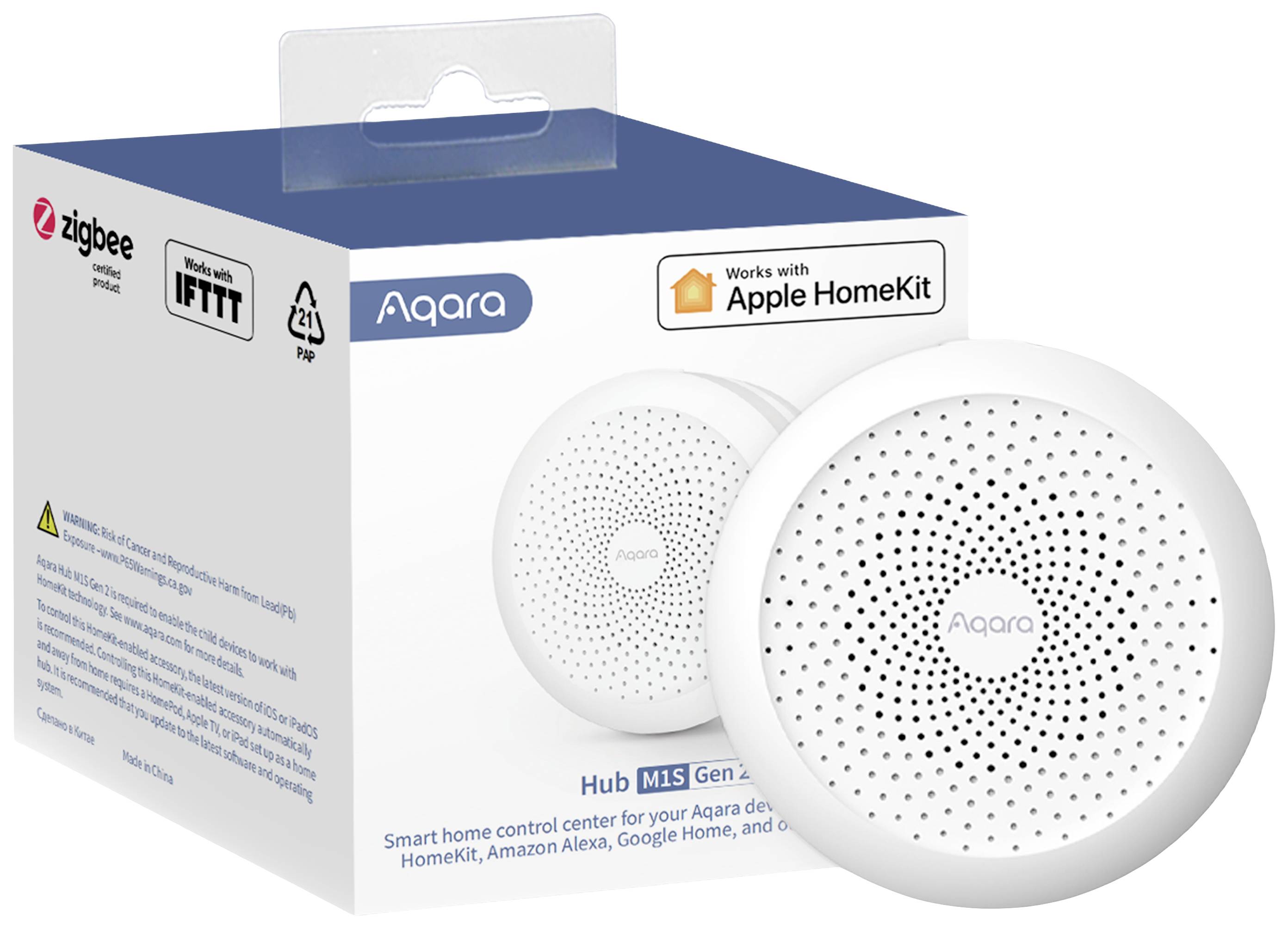 Aqara Funk-Zentrale HM1S-G02 Weiß Apple HomeKit, Alexa, Google Home