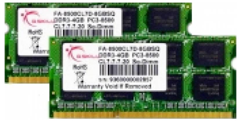 G.Skill FA-8500CL7D-8GBSQ Laptop-Arbeitsspeicher Modul DDR3 8GB 2 x 4GB 1066MHz FA-8500CL7D-8GBSQ