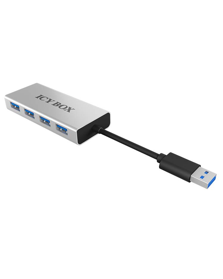 ICY BOX IB-AC6104 4 Port USB 3.2 Gen 1-Hub (USB 3.0) Weiß