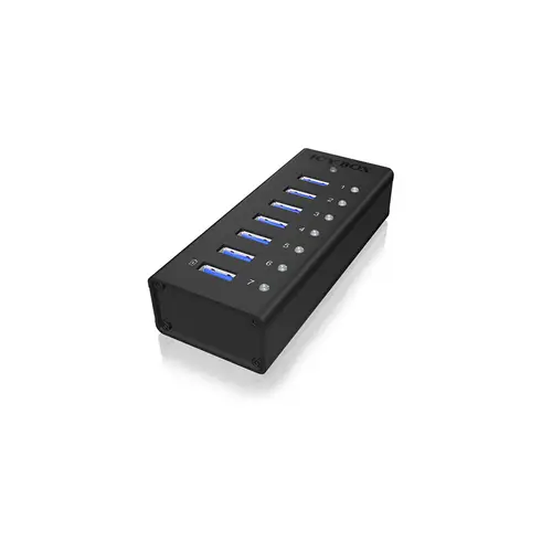 ICY BOX IB-AC618 7 Port USB 3.2 Gen 1-Hub (USB 3.0) Schwarz ICY BOX IB-AC618 7 Port USB 3.2 Gen 1-Hub (USB 3.0) Schwarz