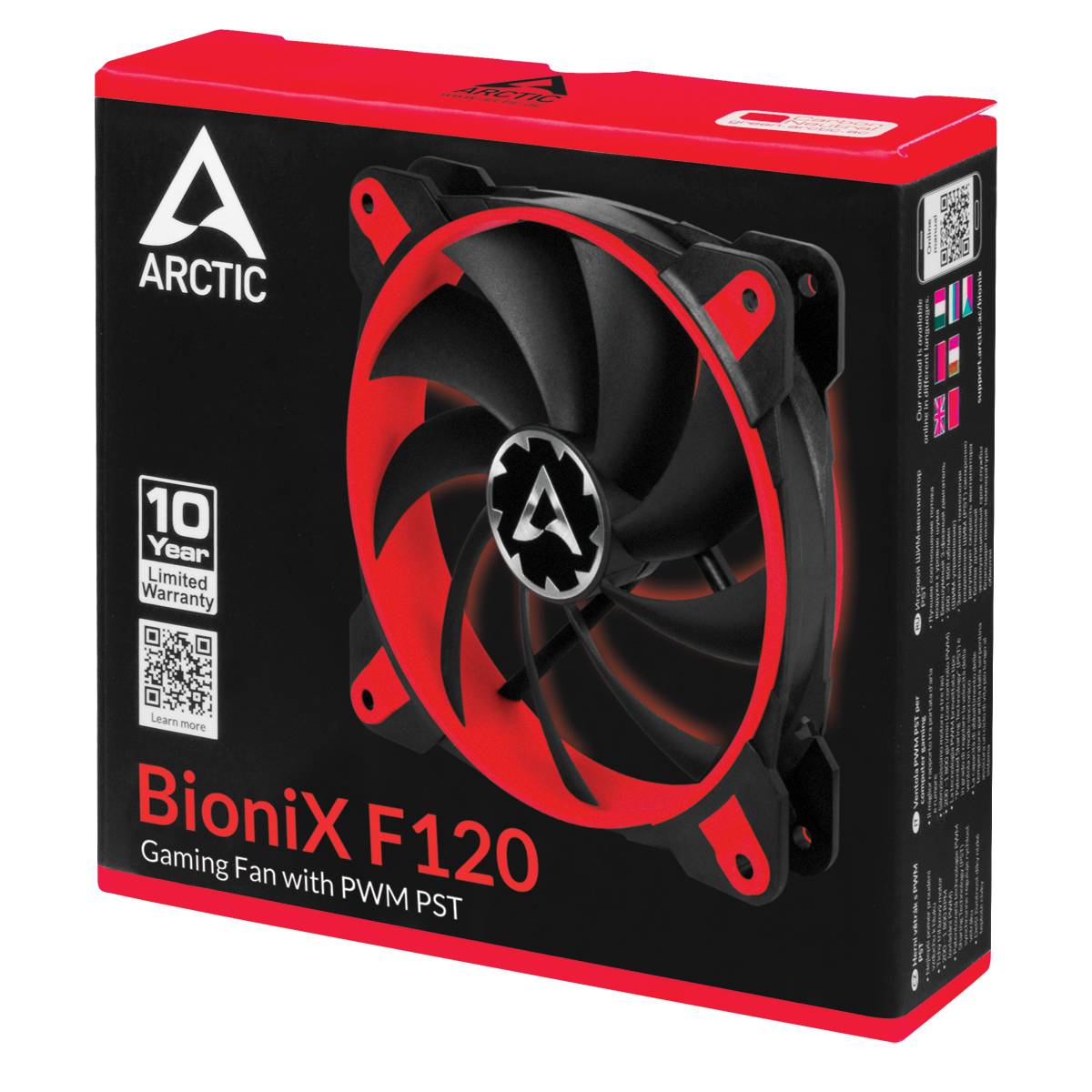 Arctic BioniX F120 PC-Gehäuse-Lüfter Schwarz, Rot