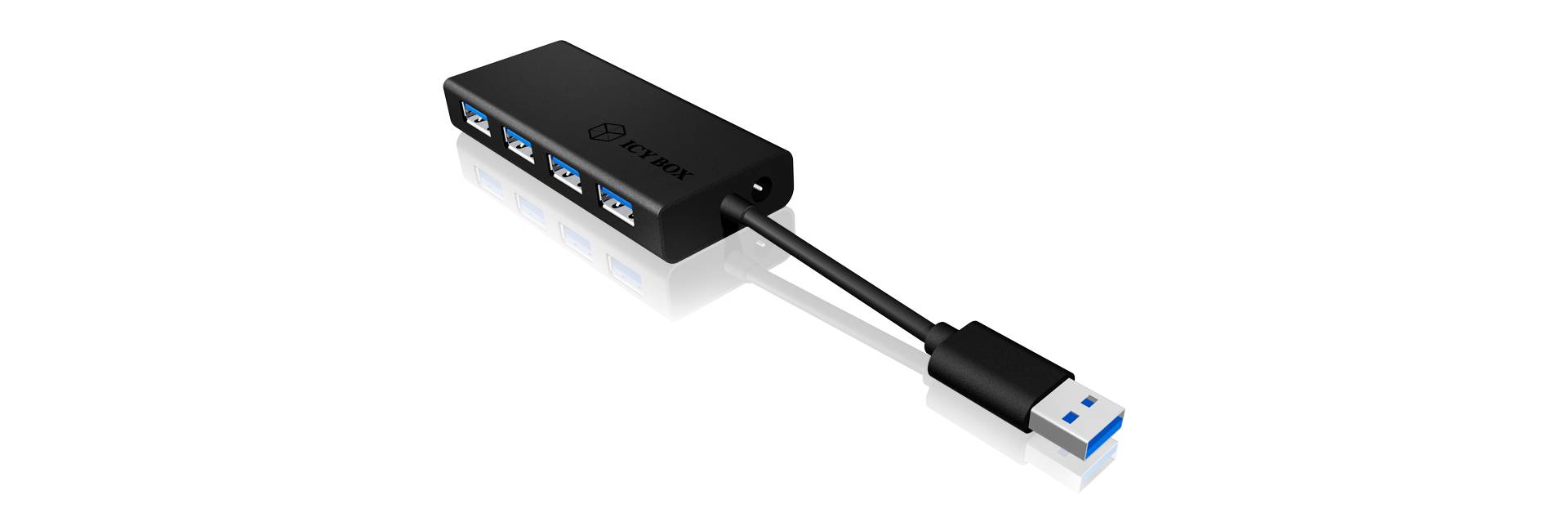 ICY BOX IB-AC6104-B 4 Port USB 3.2 Gen 1-Hub (USB 3.0) Schwarz