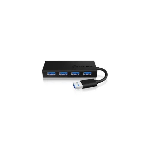 ICY BOX IB-AC6104-B 4 Port USB 3.2 Gen 1-Hub (USB 3.0) Schwarz ICY BOX IB-AC6104-B 4 Port USB 3.2 Gen 1-Hub (USB 3.0) Schwarz