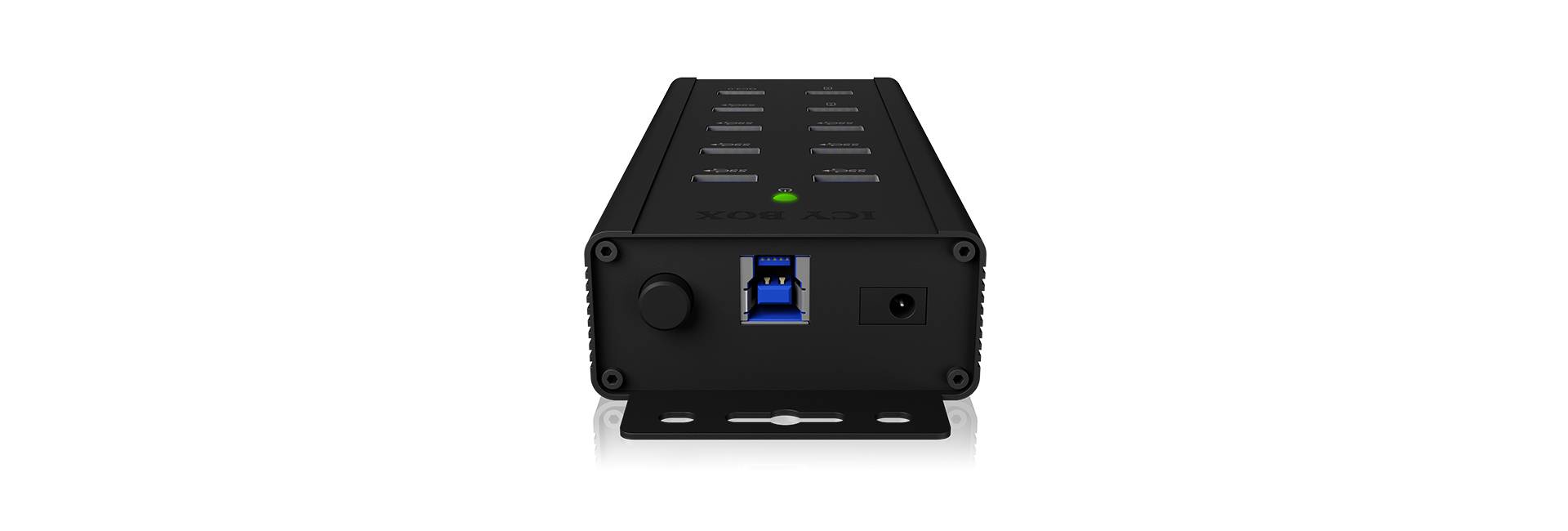 ICY BOX IB-HUB1703-QC3 10 Port USB 3.2 Gen 1-Hub (USB 3.0) Schwarz