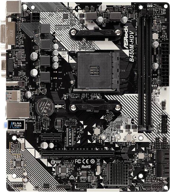 ASRock B450M-HDV R4.0 Mainboard Sockel (PC) AMD® AM4 Formfaktor (Details) Micro-ATX Mainboard-Chipsatz AMD® B450