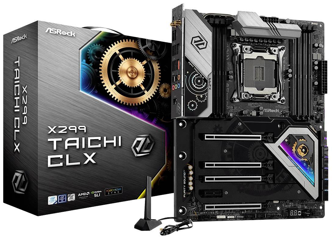 ASRock X299 Taichi CLX Mainboard Sockel (PC) Intel® LGA 2066 Formfaktor (Details) ATX Mainboard-Chipsatz Intel® X299