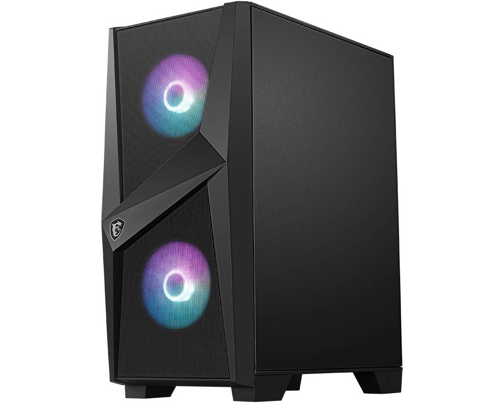 MSI MAG FORGE 100R Midi-Tower PC-Gehäuse Schwarz, Transparent
