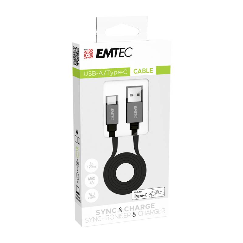 Emtec USB-Kabel USB 3.2 Gen2 USB-A Stecker, USB-C® Stecker 1.20 m Schwarz ECCHAT700TCU3