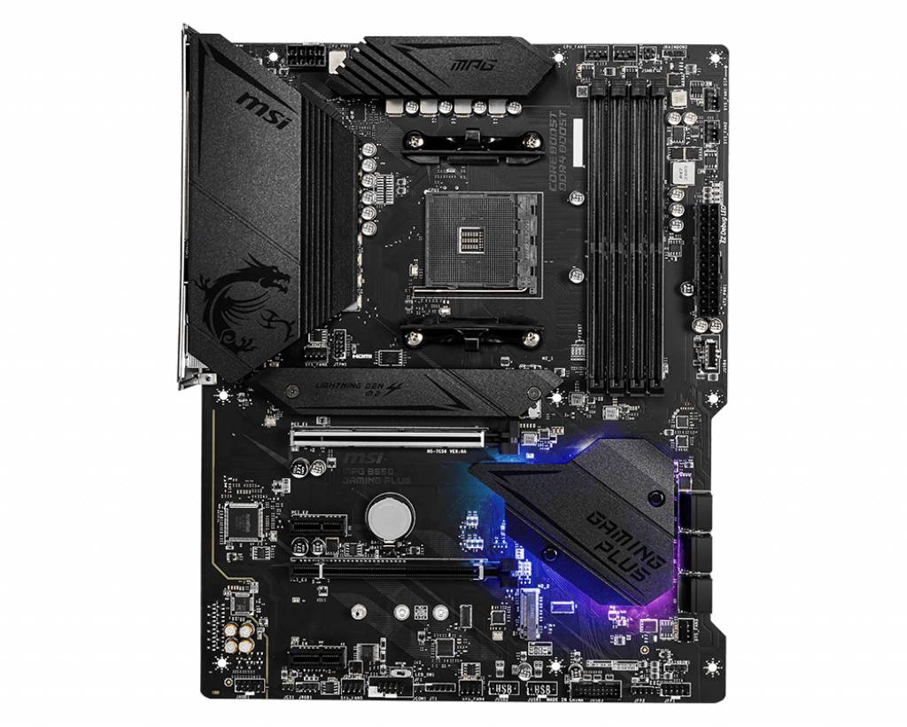 MSI MPG B550 Gaming Plus Mainboard Sockel (PC) AMD® AM4 Formfaktor (Details) ATX Mainboard-Chipsatz AMD® B550