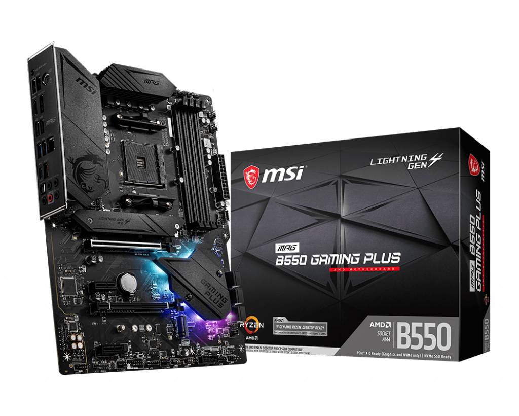 MSI MPG B550 Gaming Plus Mainboard Sockel (PC) AMD® AM4 Formfaktor (Details) ATX Mainboard-Chipsatz AMD® B550
