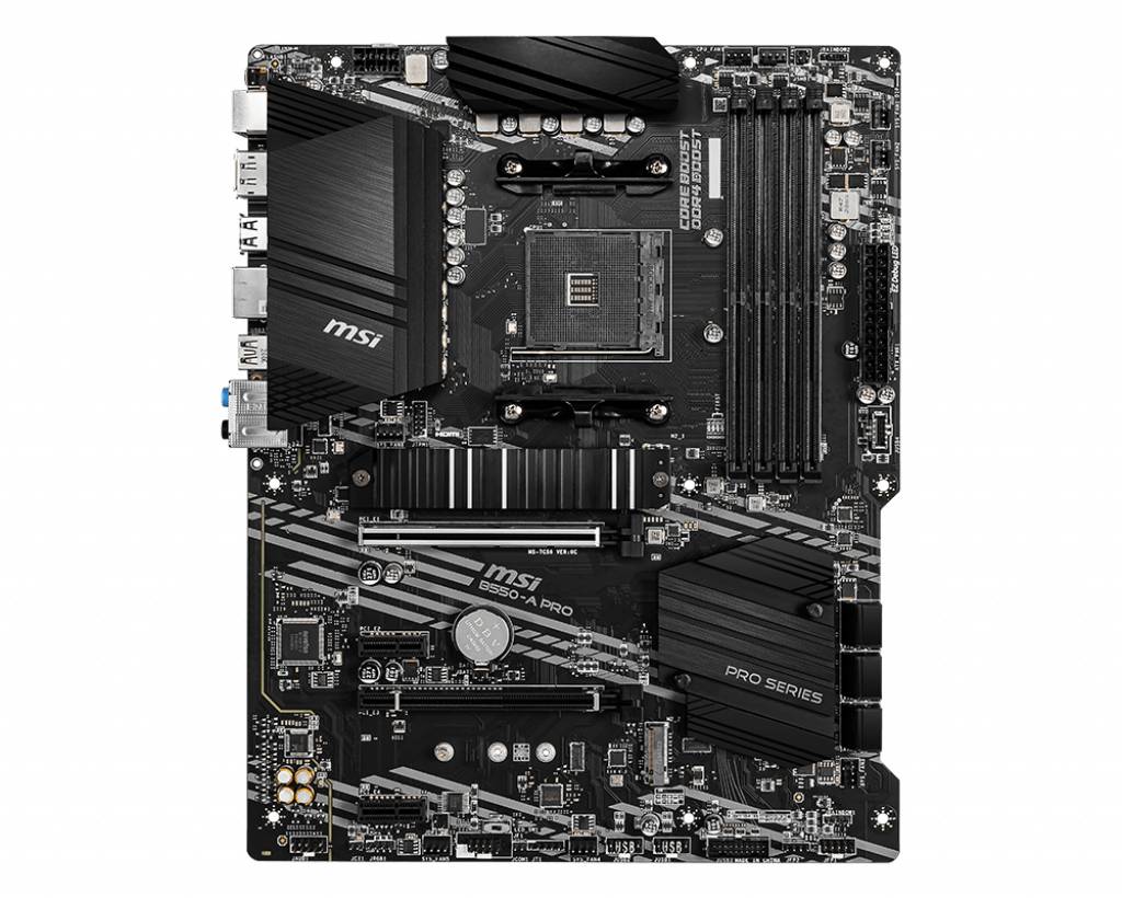 MSI B550-A PRO Mainboard Sockel (PC) AMD® AM4 Formfaktor (Details) ATX Mainboard-Chipsatz AMD® B550