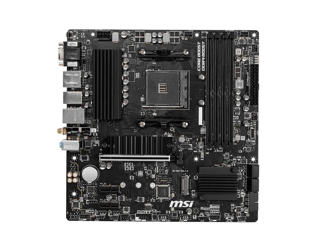 MSI B550M PRO-VDH WIFI Mainboard Sockel (PC) AMD® AM4 Formfaktor (Details) Micro-ATX Mainboard-Chipsatz AMD® B550
