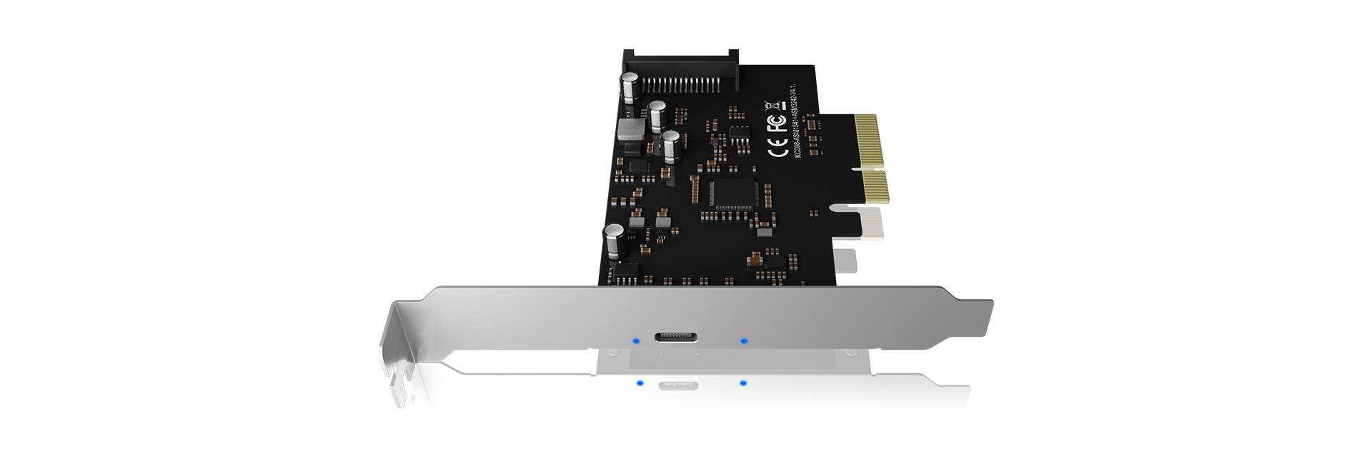 ICY BOX IB-PCI1901-C32 1+1 Port USB 3.2 Gen 2x2-Controllerkarte USB-C® (USB 3.2 Gen 2) PCIe