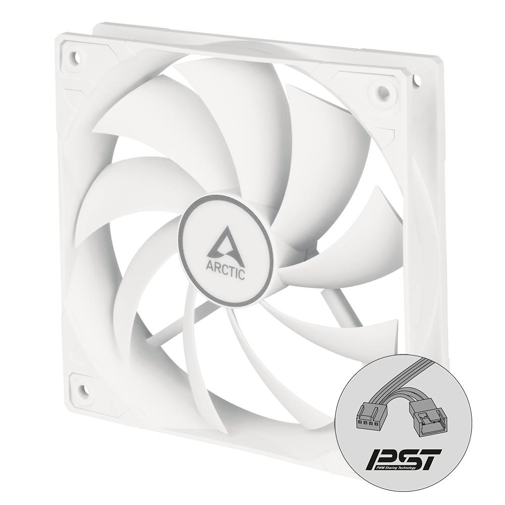 Arctic F12 PC-Gehäuse-Lüfter Weiß (B x H x T) 120 x 25 x 120 mm