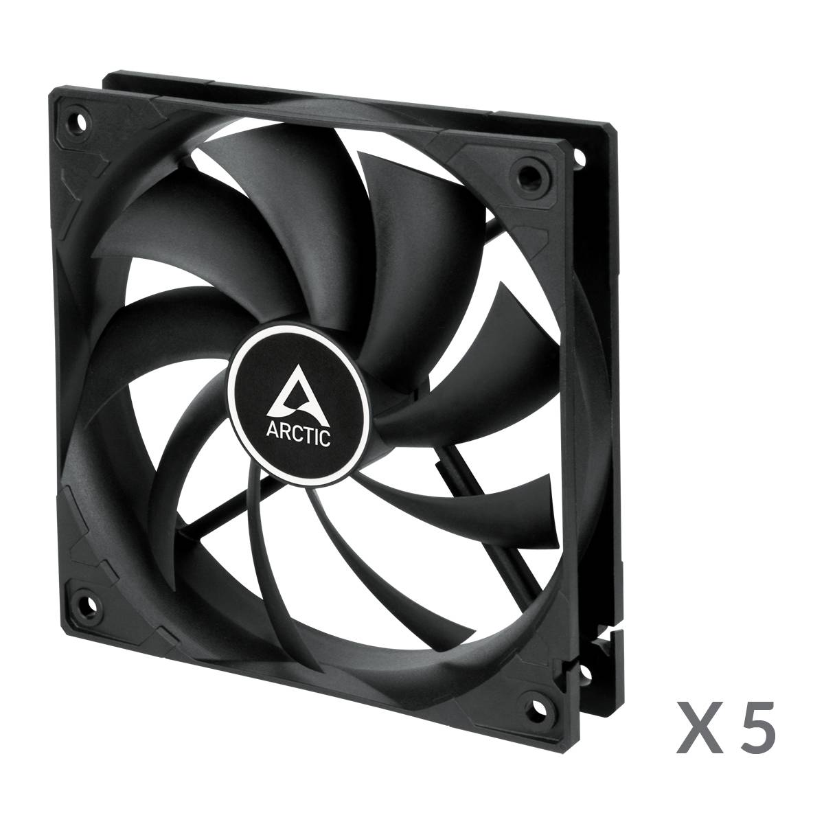 ARCTIC Lüfter, 5er Pack, schwarz, moderner Kühler für Computergehäuse, energieeffizient mit leisem Betrieb.
