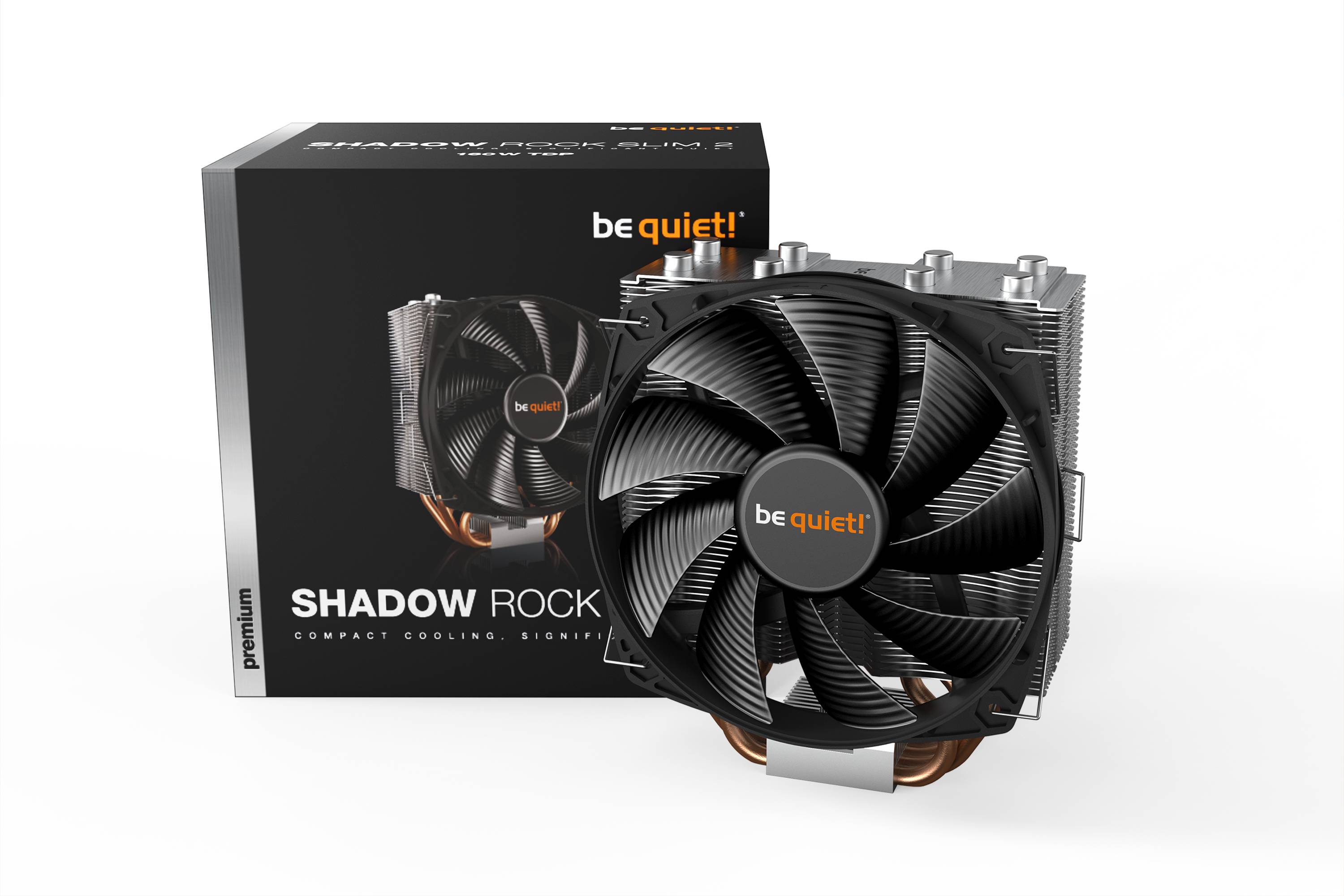 BeQuiet SHADOW ROCK SLIM 2 CPU-Kühler mit Lüfter AMD® AM4, AMD® AM5, Intel® LGA 1150, Intel® LGA 1151, Intel® LGA 1155, Intel®