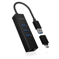 ICY BOX IB-HUB1419-LAN 4 Port USB 3.2 Gen 1-Hub (USB 3.0) Schwarz ICY BOX IB-HUB1419-LAN 4 Port USB 3.2 Gen 1-Hub (USB 3.0) Schwarz