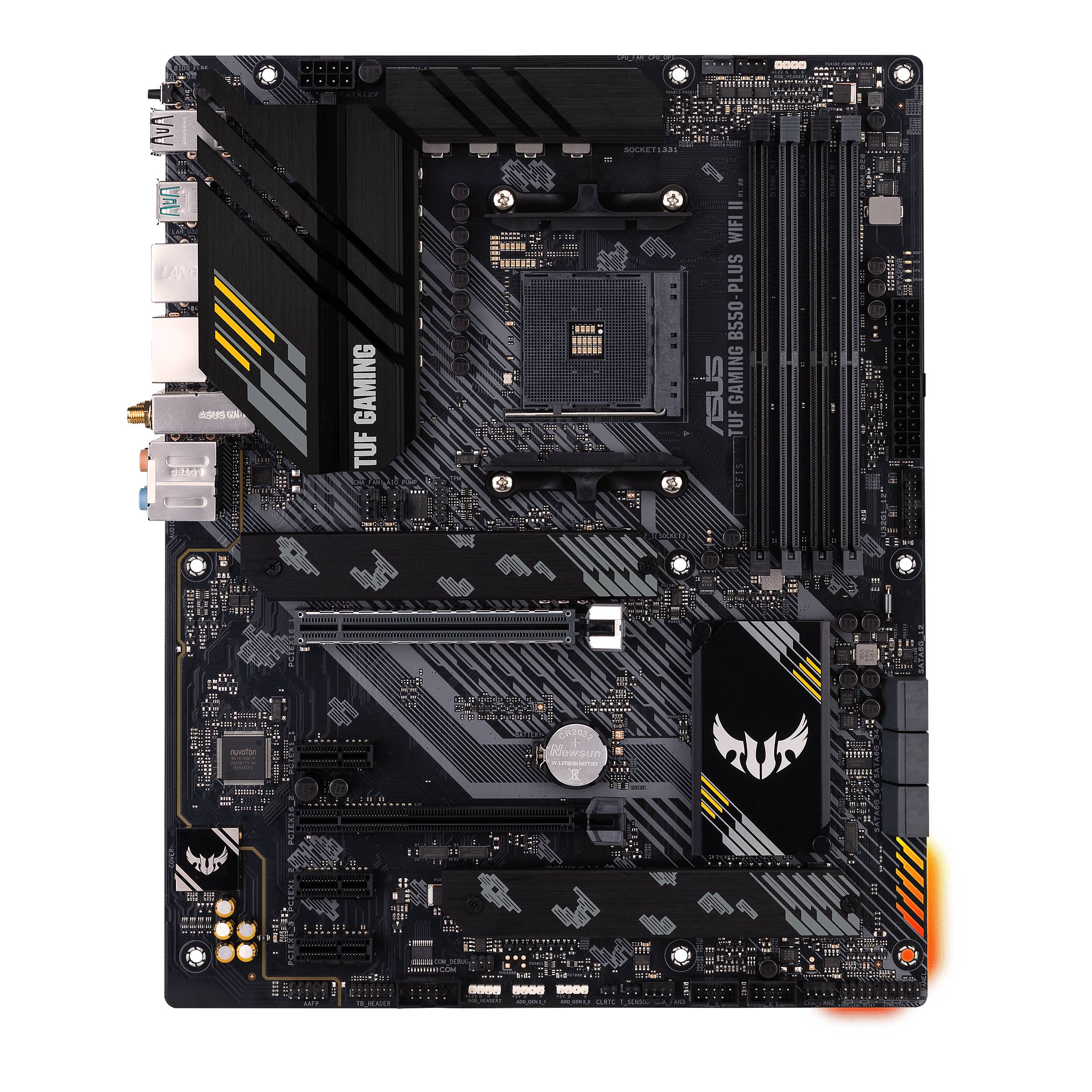 Asus TUF GAMING B550-PLUS WIFI II Mainboard Sockel (PC) AMD® AM4 Formfaktor (Details) ATX Mainboard-Chipsatz AMD® B550