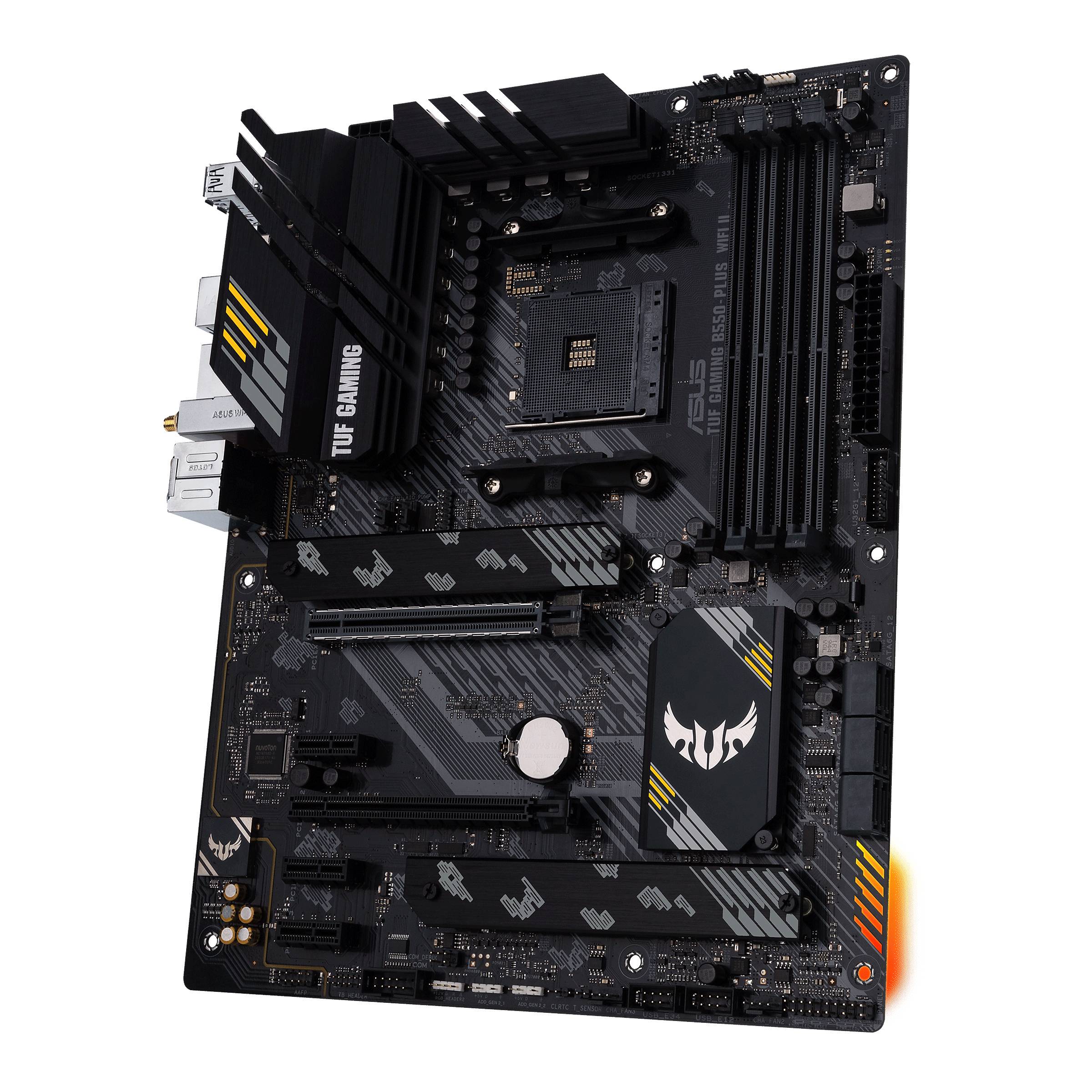 Asus TUF GAMING B550-PLUS WIFI II Mainboard Sockel (PC) AMD® AM4 Formfaktor (Details) ATX Mainboard-Chipsatz AMD® B550