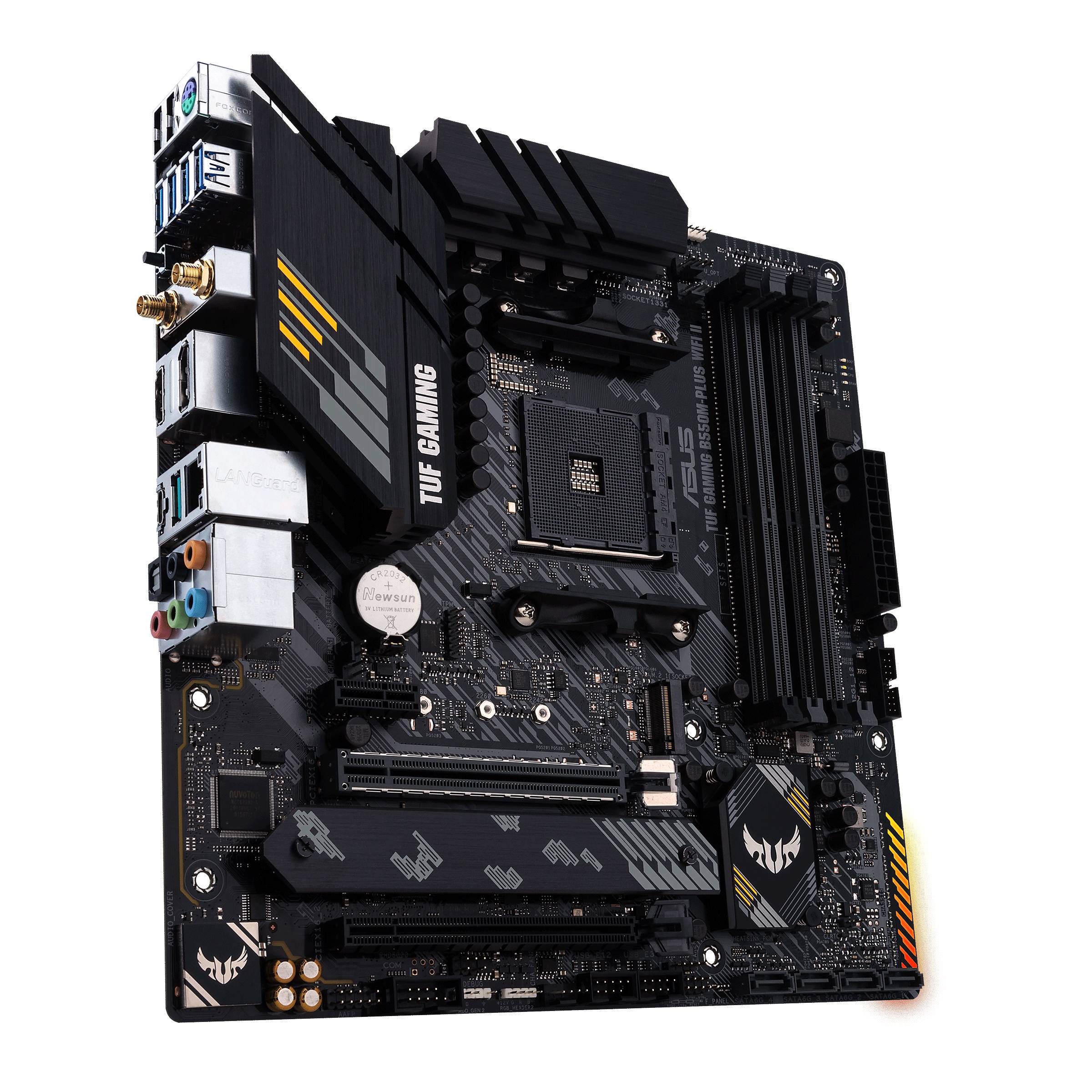 Asus TUF GAMING B550M-PLUS WIFI II Mainboard Sockel (PC) AMD® AM4 Formfaktor (Details) Micro-ATX Mainboard-Chipsatz AMD® B550