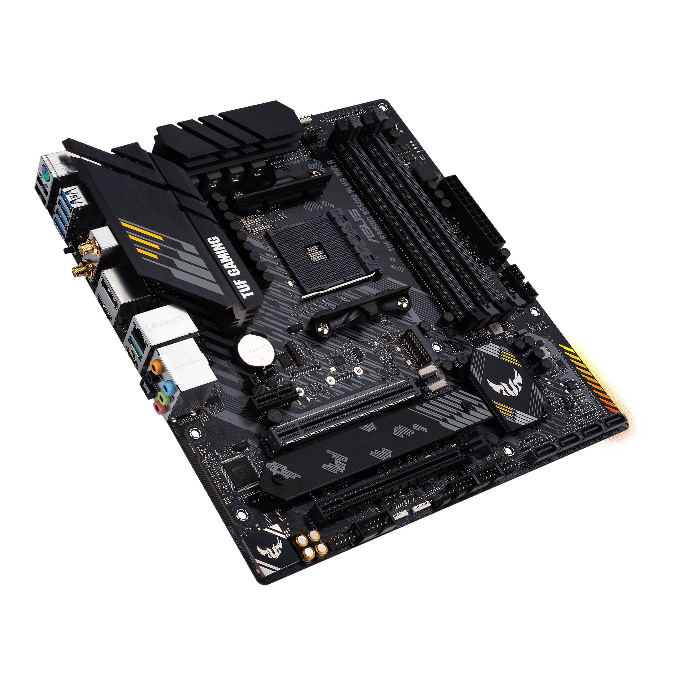 Asus TUF GAMING B550M-PLUS WIFI II Mainboard Sockel (PC) AMD® AM4 Formfaktor (Details) Micro-ATX Mainboard-Chipsatz AMD® B550