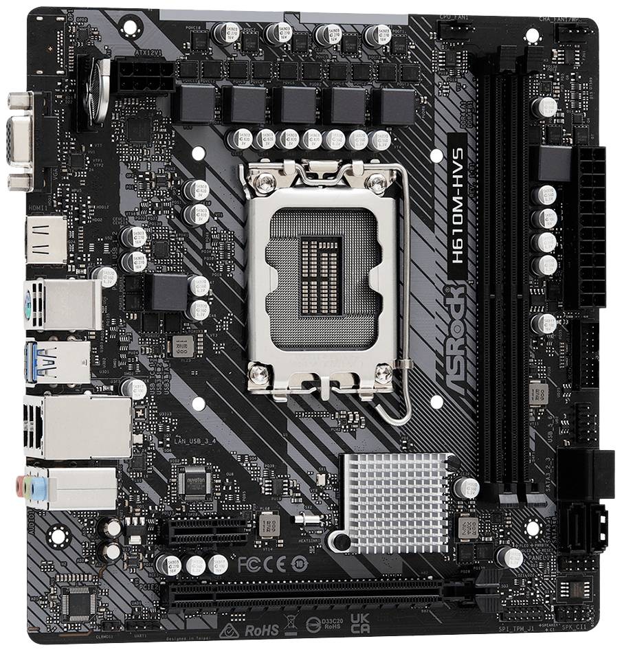 ASRock H610M-HVS Mainboard Sockel (PC) Intel® LGA 1700 Formfaktor (Details) Micro-ATX Mainboard-Chipsatz Intel® H610