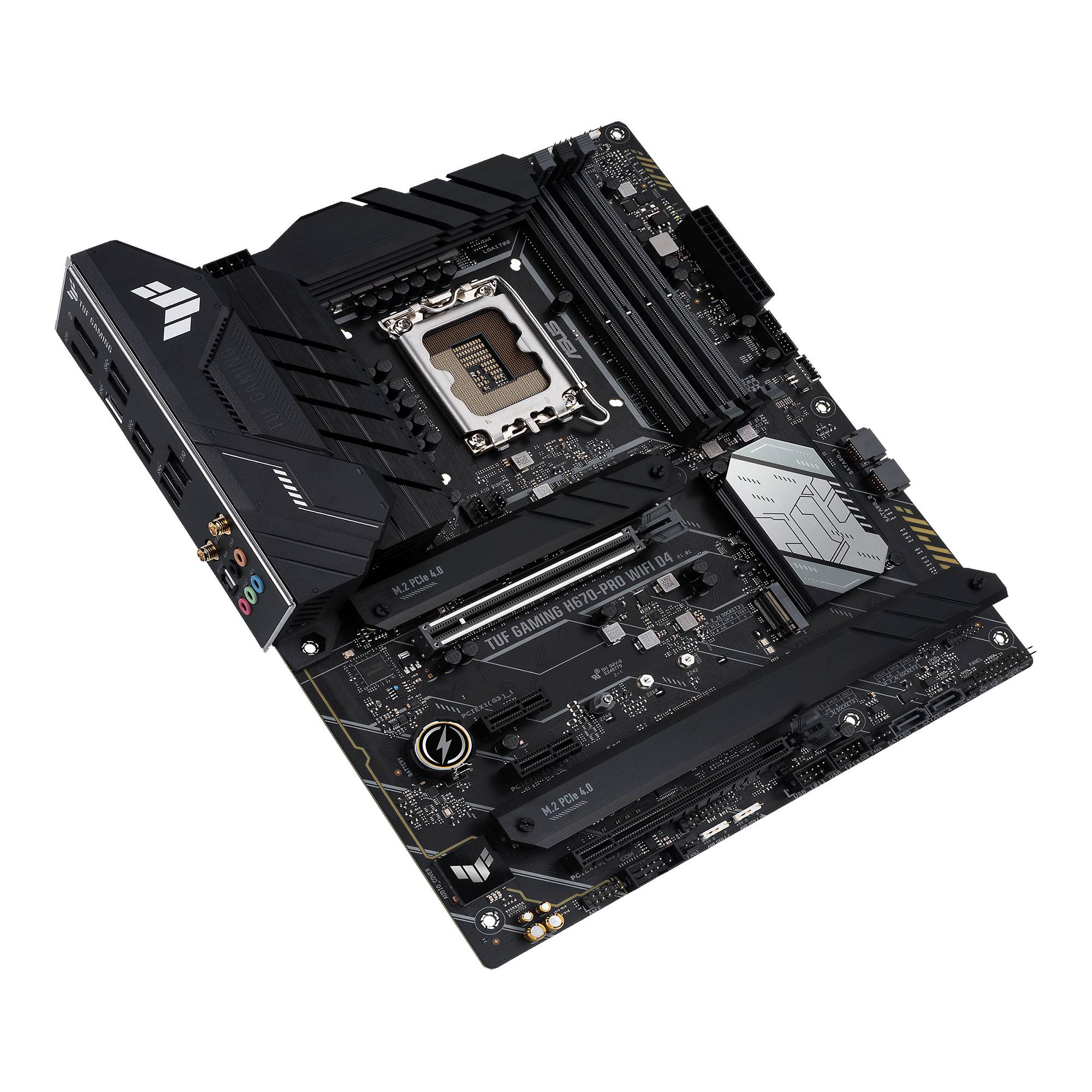 Asus TUF GAMING H670-PRO WIFI D4 Mainboard Sockel (PC) Intel® LGA 1700 Formfaktor (Details) ATX Mainboard-Chipsatz Intel® H670