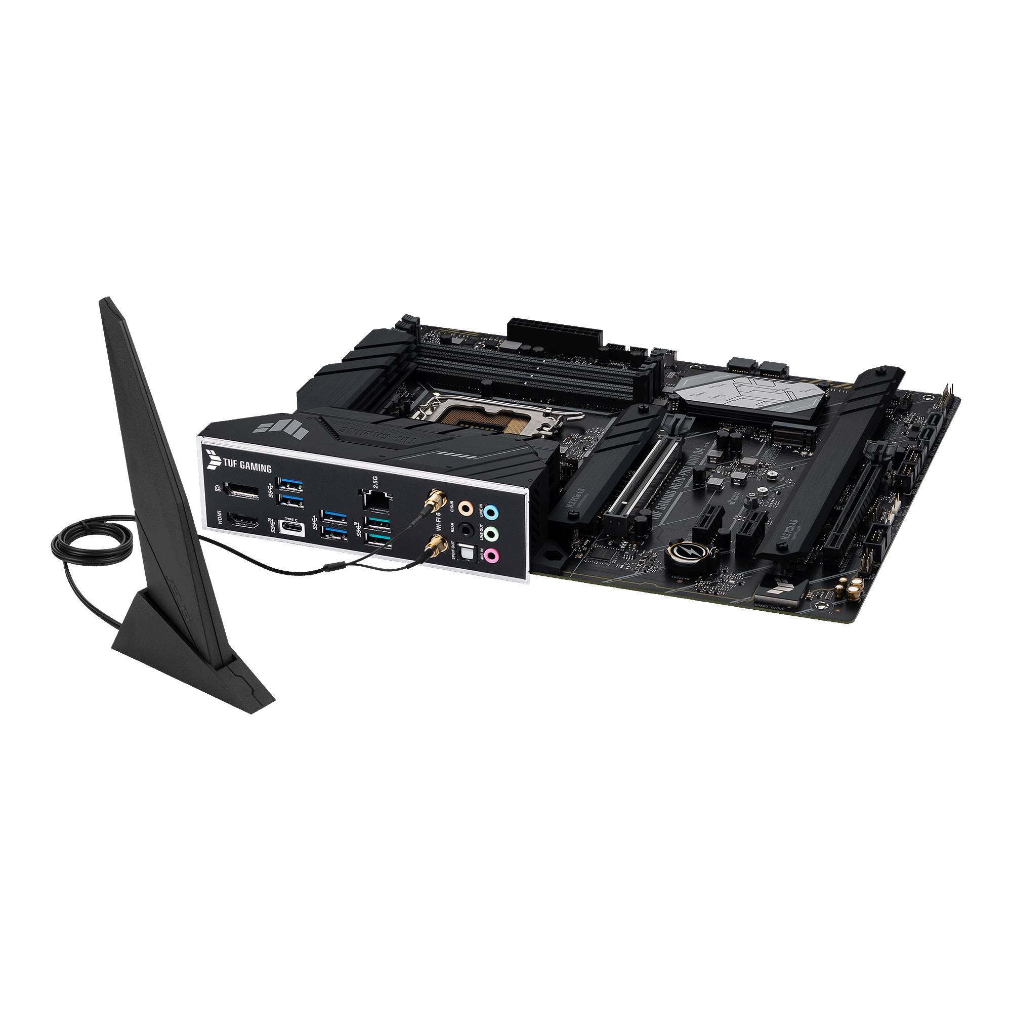 Asus TUF GAMING H670-PRO WIFI D4 Mainboard Sockel (PC) Intel® LGA 1700 Formfaktor (Details) ATX Mainboard-Chipsatz Intel® H670