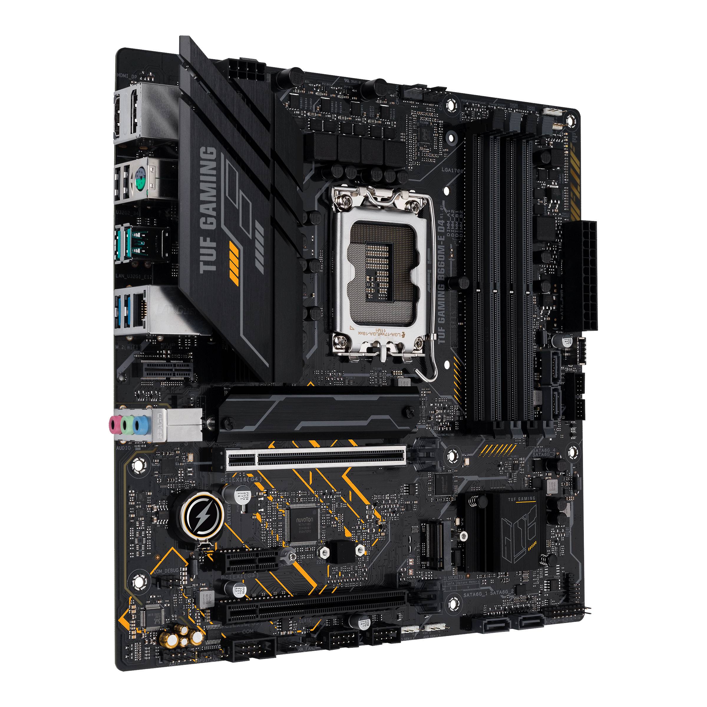 Asus TUF GAMING B660M-E D4 Mainboard Sockel (PC) Intel® LGA 1700 Formfaktor (Details) Micro-ATX Mainboard-Chipsatz Intel® B660