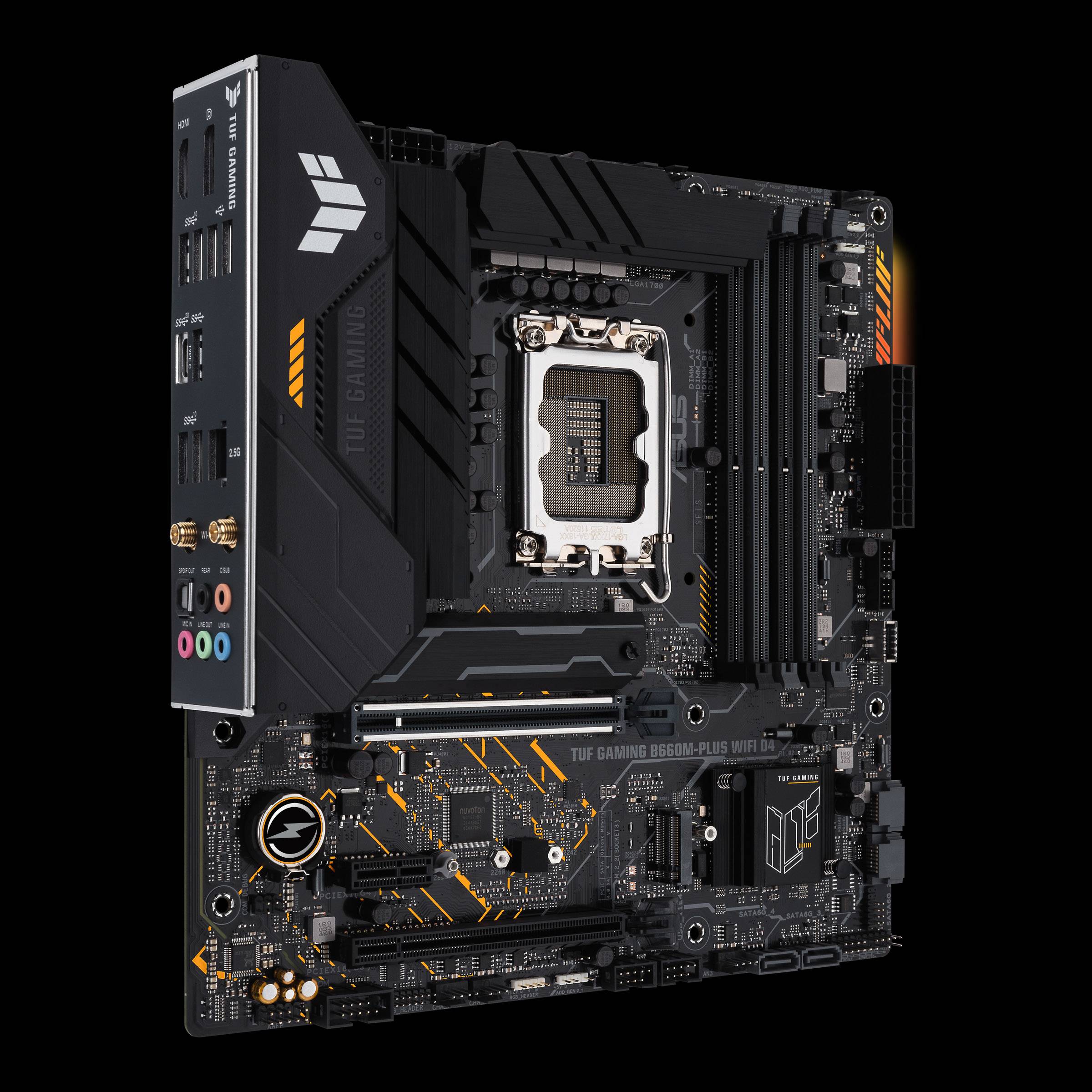 Asus TUF GAMING B660M- PLUS WIFI D4 Mainboard Sockel (PC) Intel® LGA 1700 Formfaktor (Details) Micro-ATX Mainboard-Chipsatz Intel® B660