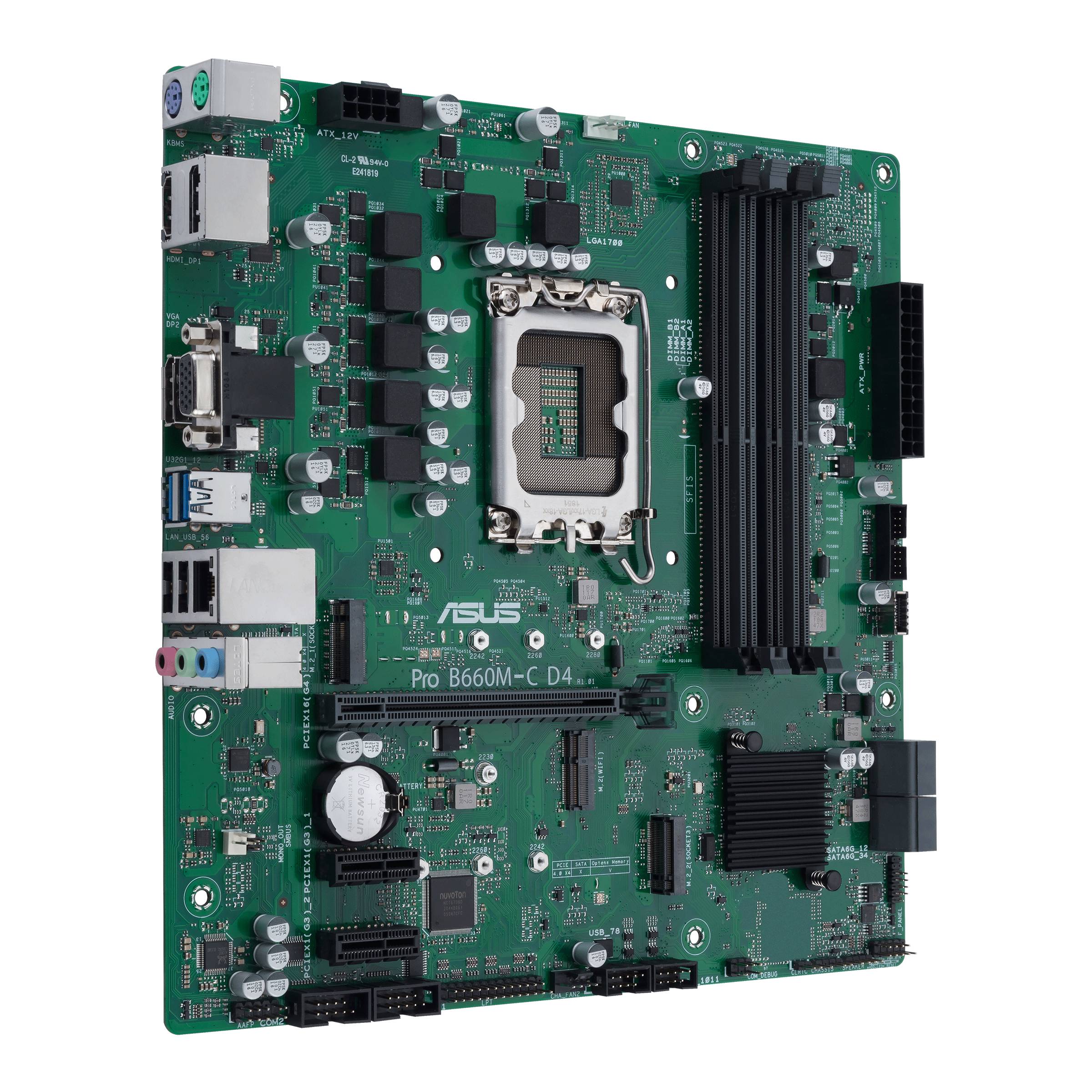 Asus PRO B660M-C D4-CSM Mainboard Sockel (PC) Intel® LGA 1700 Formfaktor (Details) Micro-ATX Mainboard-Chipsatz Intel® B660