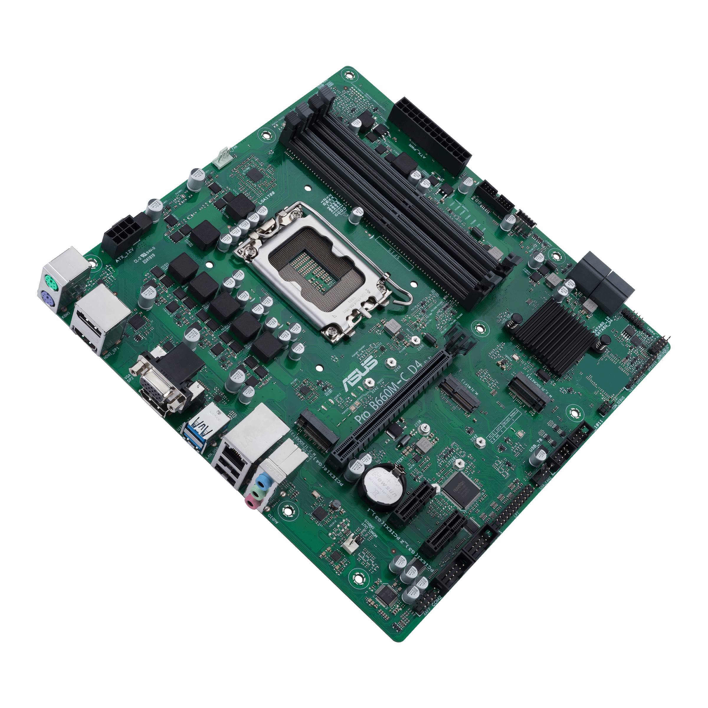 Asus PRO B660M-C D4-CSM Mainboard Sockel (PC) Intel® LGA 1700 Formfaktor (Details) Micro-ATX Mainboard-Chipsatz Intel® B660
