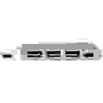 PORT Designs 900122 4 Port USB-C® (USB 3.2 Gen 2) Multiport Hub Silber, Weiß