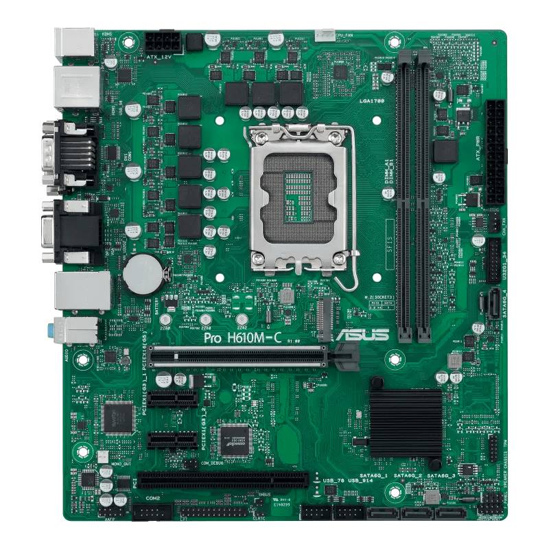 Asus Pro H610M-C-CSM Mainboard Sockel (PC) Intel® LGA 1700 Formfaktor (Details) Micro-ATX Mainboard-Chipsatz Intel® H610