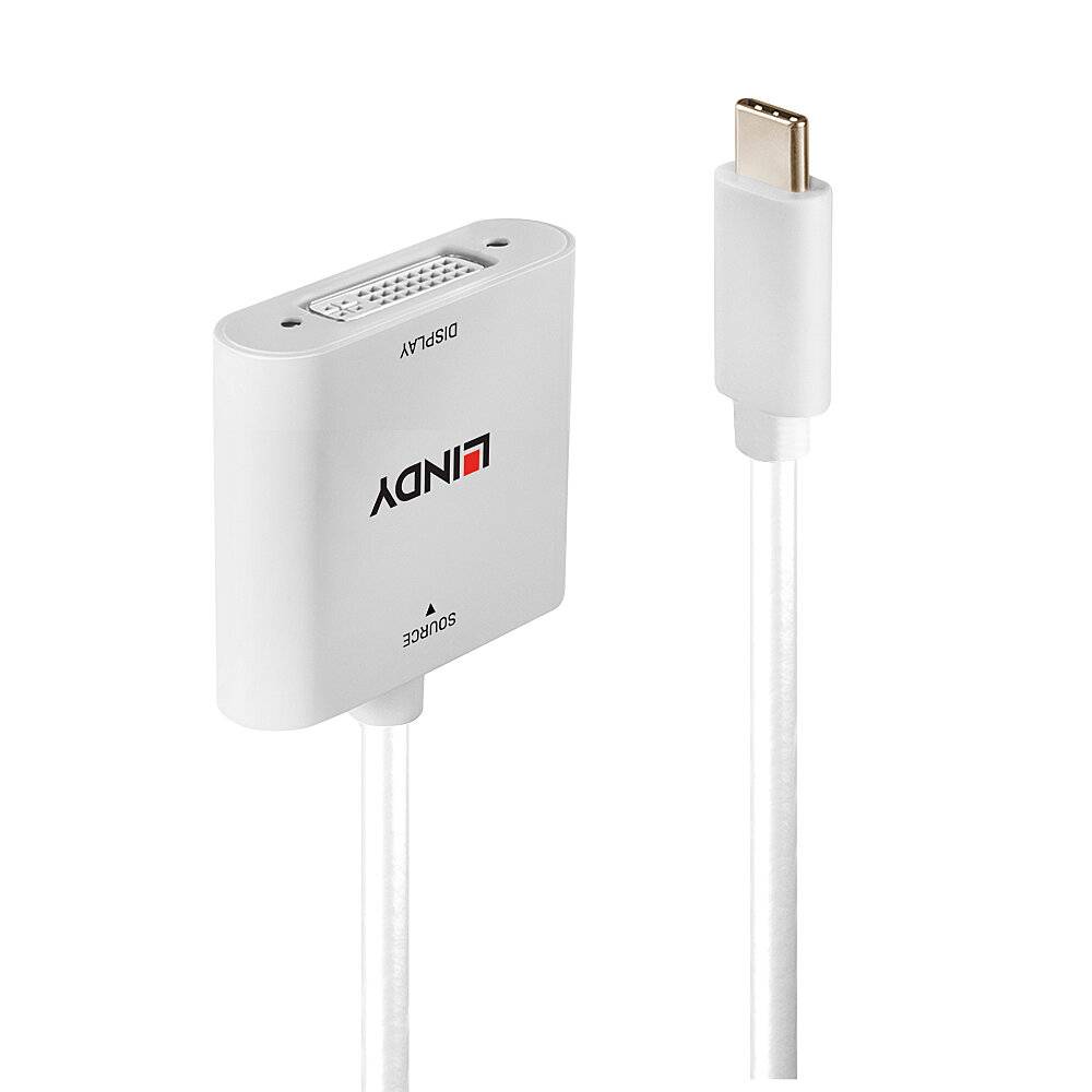 LINDY 43338 USB-C® Adapter Weiß 0.1m