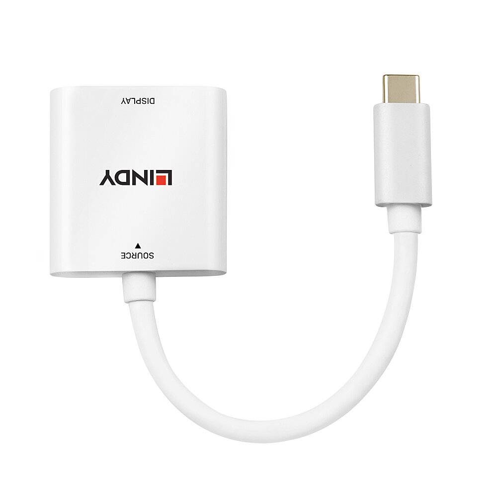 LINDY 43338 USB-C® Adapter Weiß 0.1m