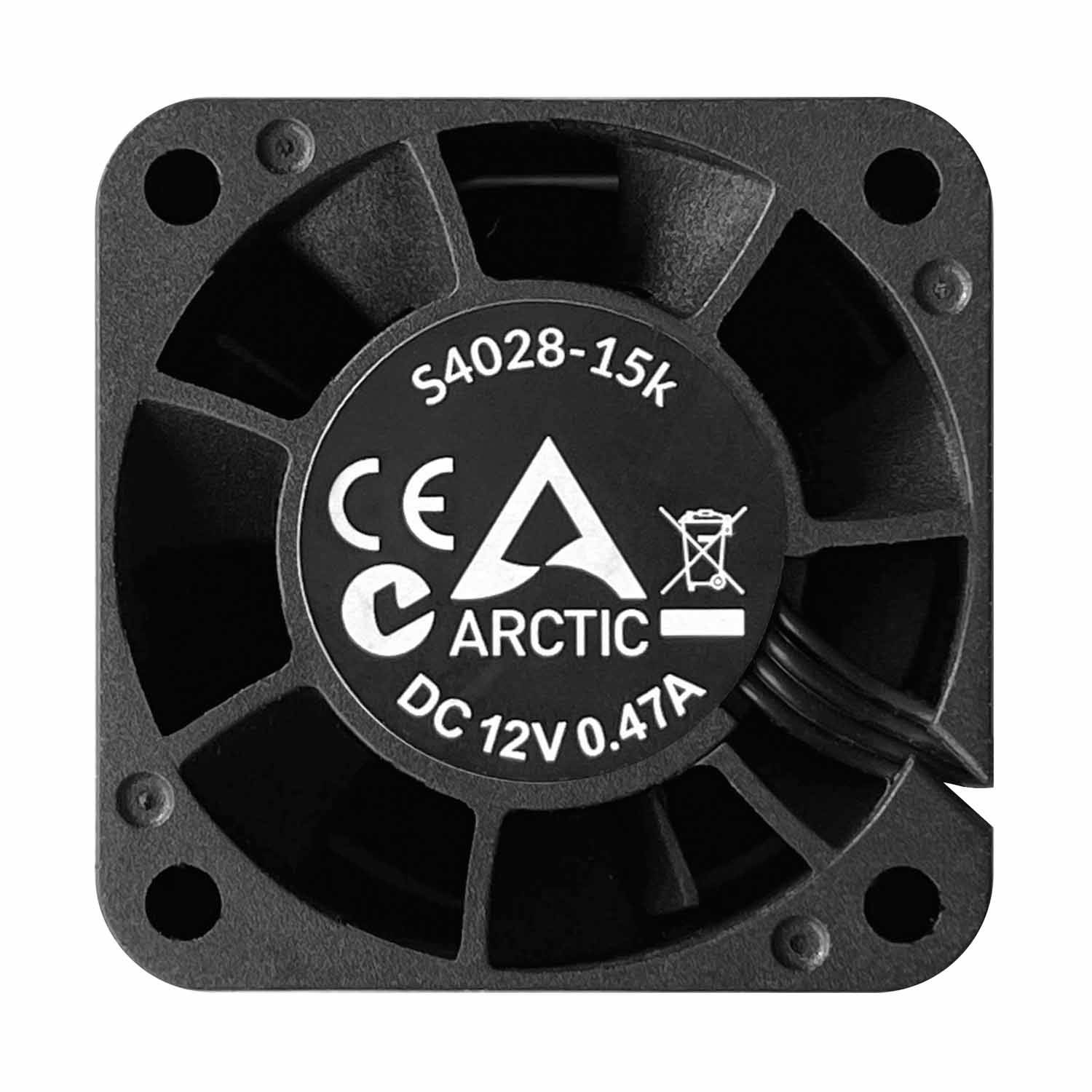 Schwarzer Kühlventilator von ARCTIC mit CE-Kennzeichnung, Modell S4028-15K, DC 12V 0.47A