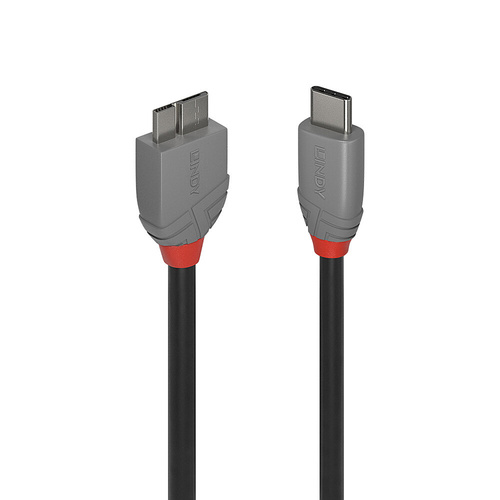 LINDY USB-Kabel USB 3.2 Gen1 (USB 3.0 / USB 3.1 Gen1) USB-C® Stecker, USB-Micro-B 3.0 Stecker 2.00