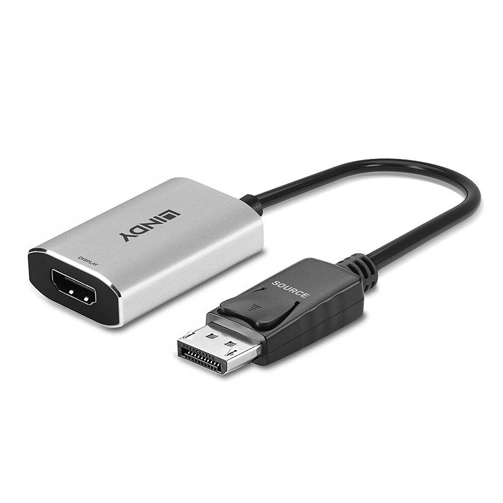 LINDY Monitor Adapter [1x HDMI-Buchse - 1x DisplayPort Stecker] 41094 0.11m