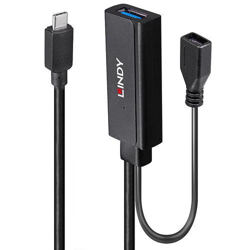 LINDY 43352 2 Port USB-C® (USB 3.2 Gen 2) Multiport Hub Schwarz