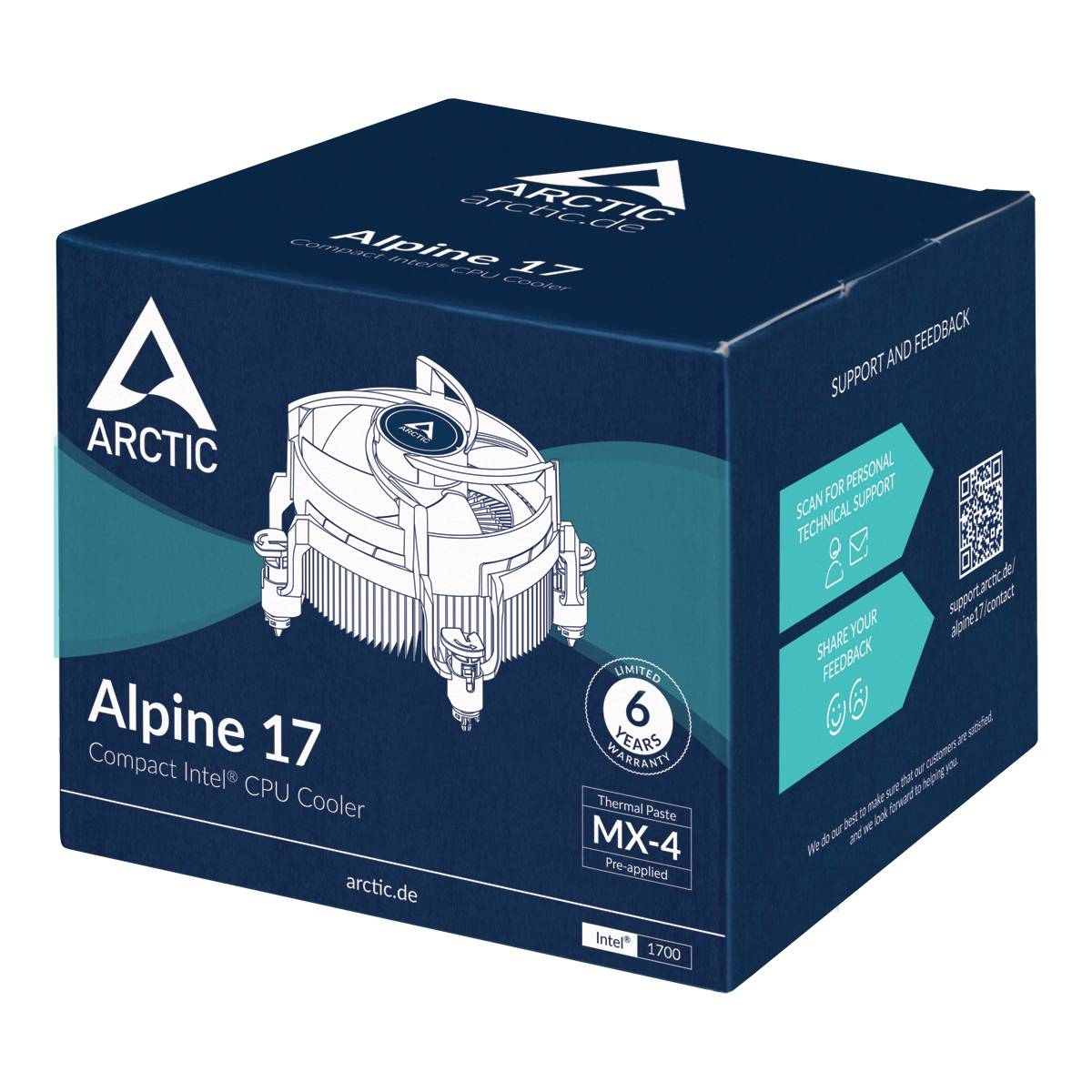 Arctic Alpine 17 CPU-Kühler mit Lüfter Intel® LGA 1700, Intel® LGA 1851