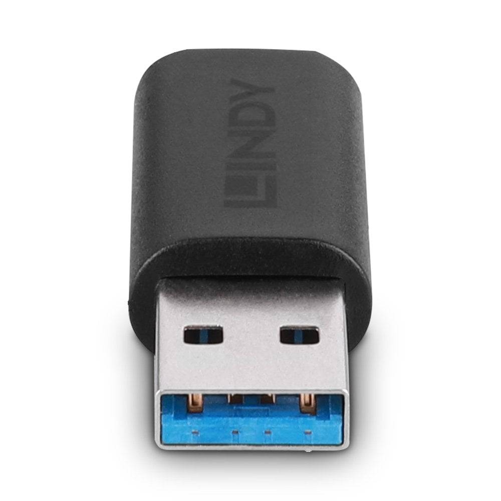 LINDY USB 3.2 Gen 1 (USB 3.0) Adapter [1x USB 3.2 Gen 1 Stecker A (USB 3.0) - 1x USB-C® Buchse] 41904