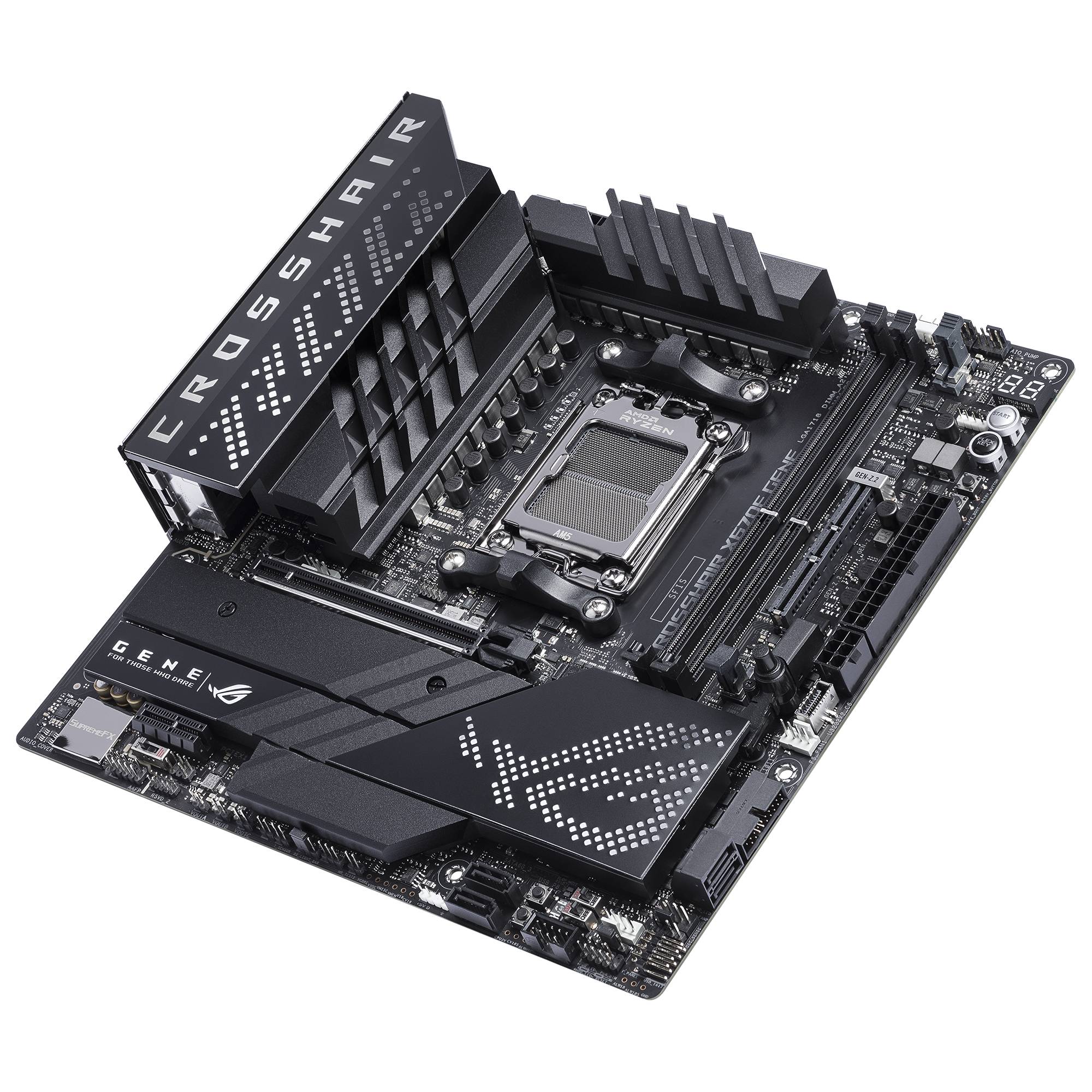 Asus ROG CROSSHAIR X670E GENE Mainboard Sockel (PC) AMD AM5 Formfaktor (Details) Micro-ATX Mainboard-Chipsatz AMD® X670