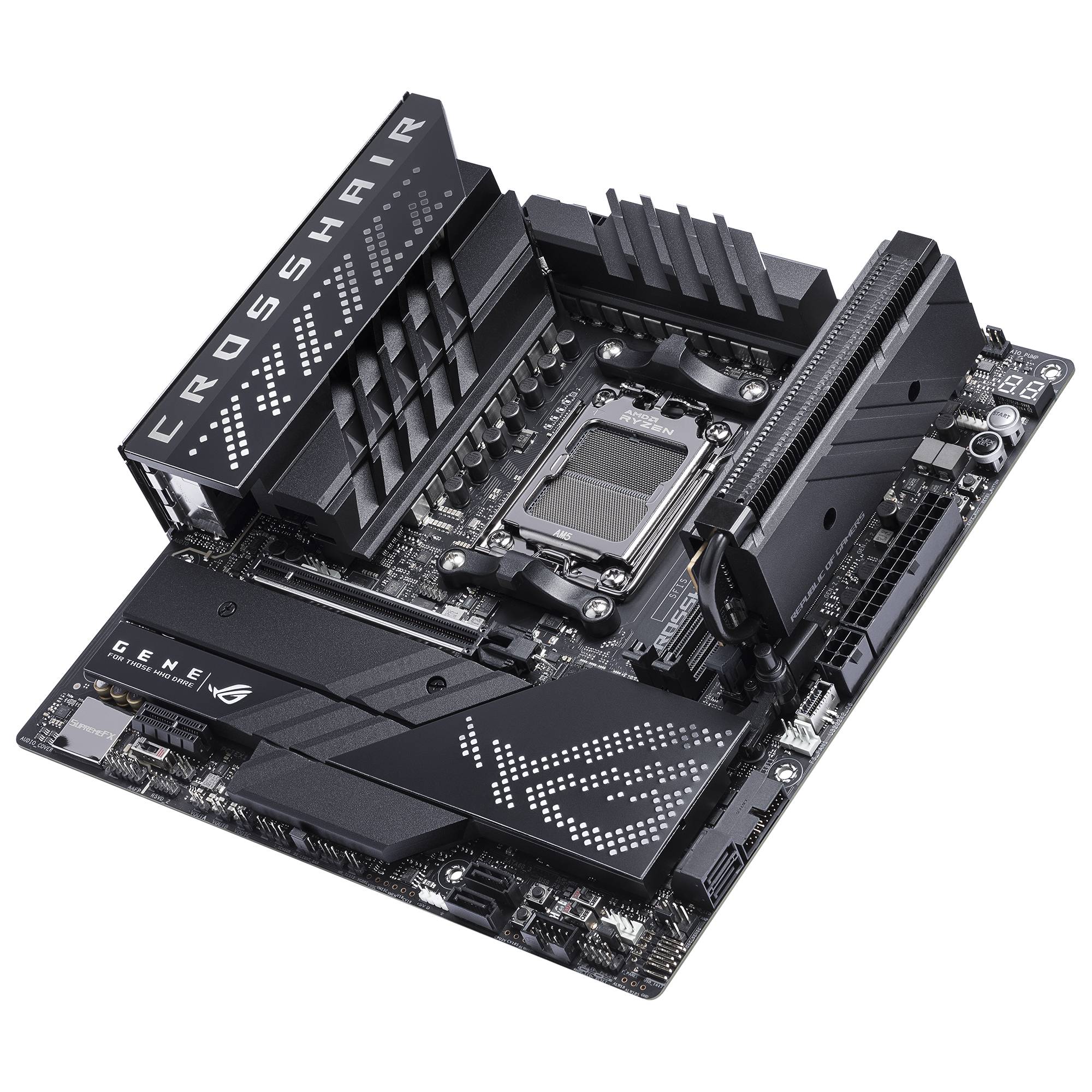 Asus ROG CROSSHAIR X670E GENE Mainboard Sockel (PC) AMD AM5 Formfaktor (Details) Micro-ATX Mainboard-Chipsatz AMD® X670