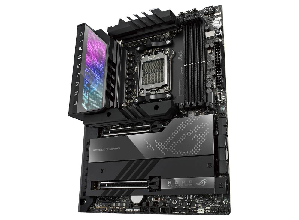Asus ROG CROSSHAIR X670E HERO Mainboard Sockel (PC) AMD® AM5 Formfaktor (Details) ATX Mainboard-Chipsatz AMD® X670