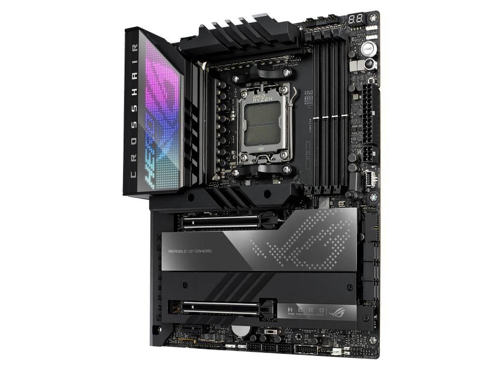 Asus ROG CROSSHAIR X670E HERO Mainboard Sockel (PC) AMD® AM5 Formfaktor (Details) ATX Mainboard-Chipsatz AMD® X670