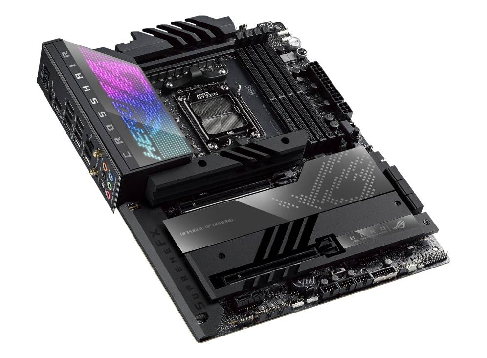 Asus ROG CROSSHAIR X670E HERO Mainboard Sockel (PC) AMD® AM5 Formfaktor (Details) ATX Mainboard-Chipsatz AMD® X670