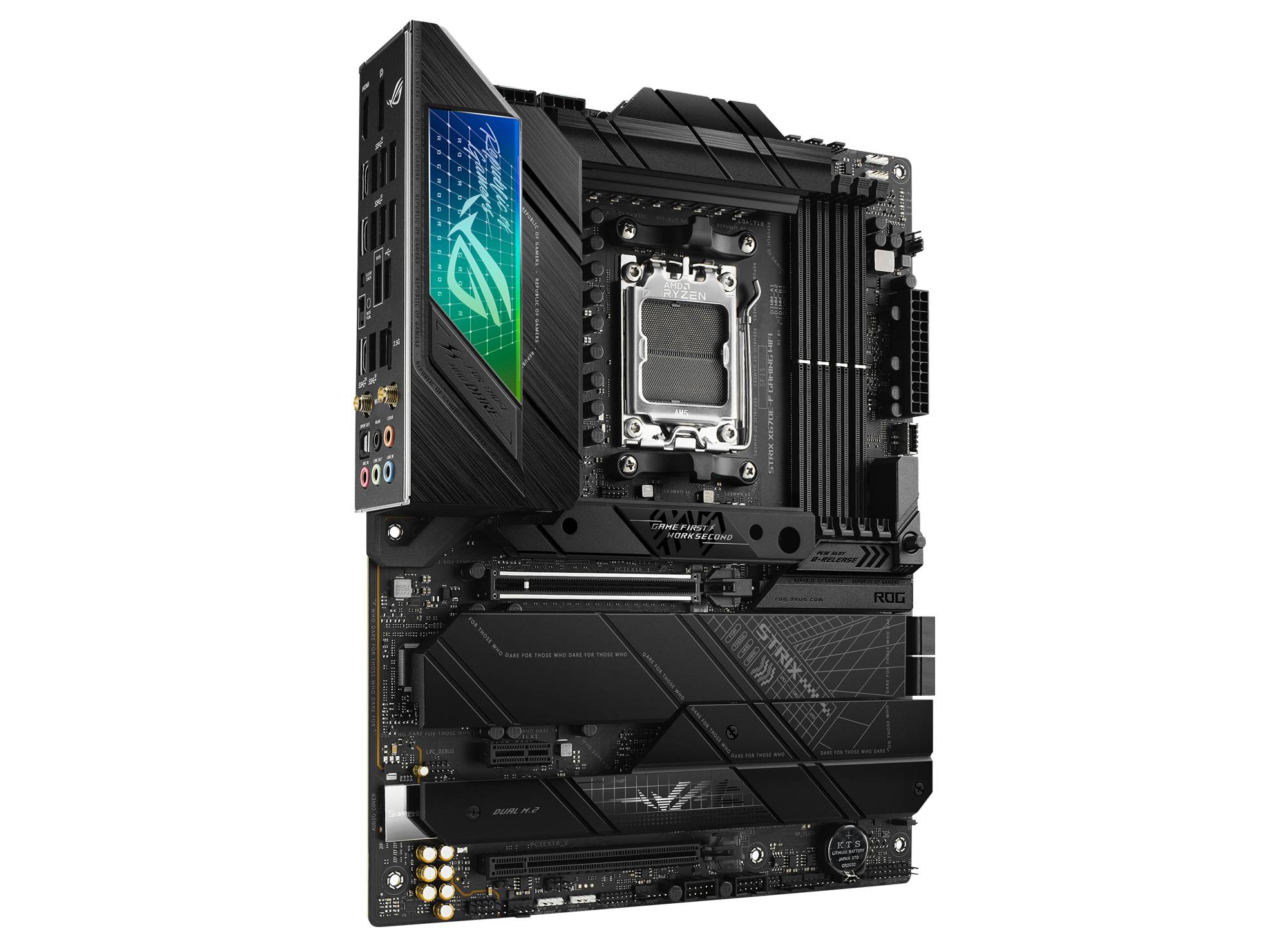 Asus ROG STRIX X670E-F GAMING WIFI Mainboard Sockel (PC) AMD® AM5 Formfaktor (Details) ATX Mainboard-Chipsatz AMD® X670