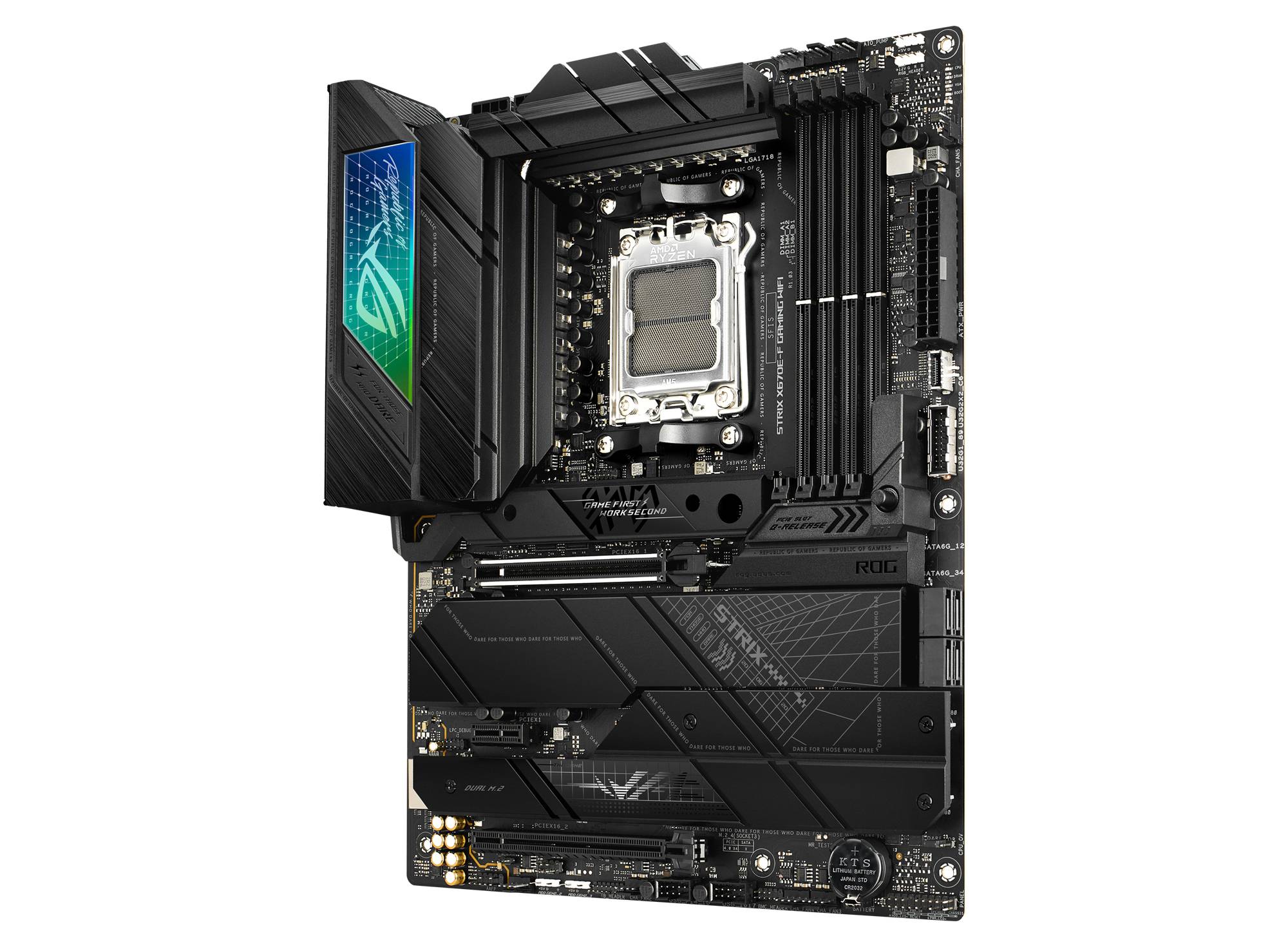 Asus ROG STRIX X670E-F GAMING WIFI Mainboard Sockel (PC) AMD® AM5 Formfaktor (Details) ATX Mainboard-Chipsatz AMD® X670