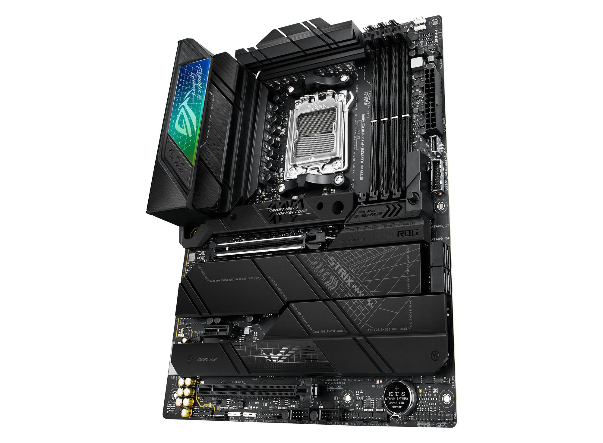 Asus ROG STRIX X670E-F GAMING WIFI Mainboard Sockel (PC) AMD® AM5 Formfaktor (Details) ATX Mainboard-Chipsatz AMD® X670
